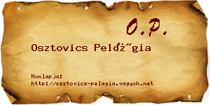 Osztovics Pelágia névjegykártya